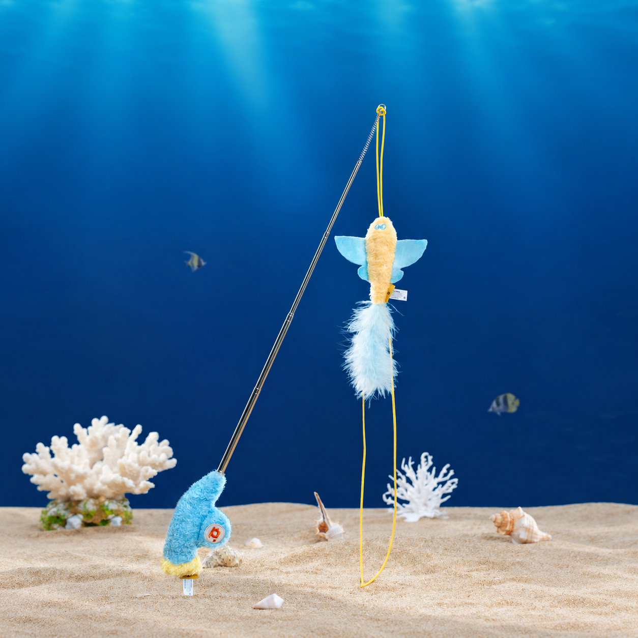 Wave Skimming Flying Fish Cat Teaser Toy
