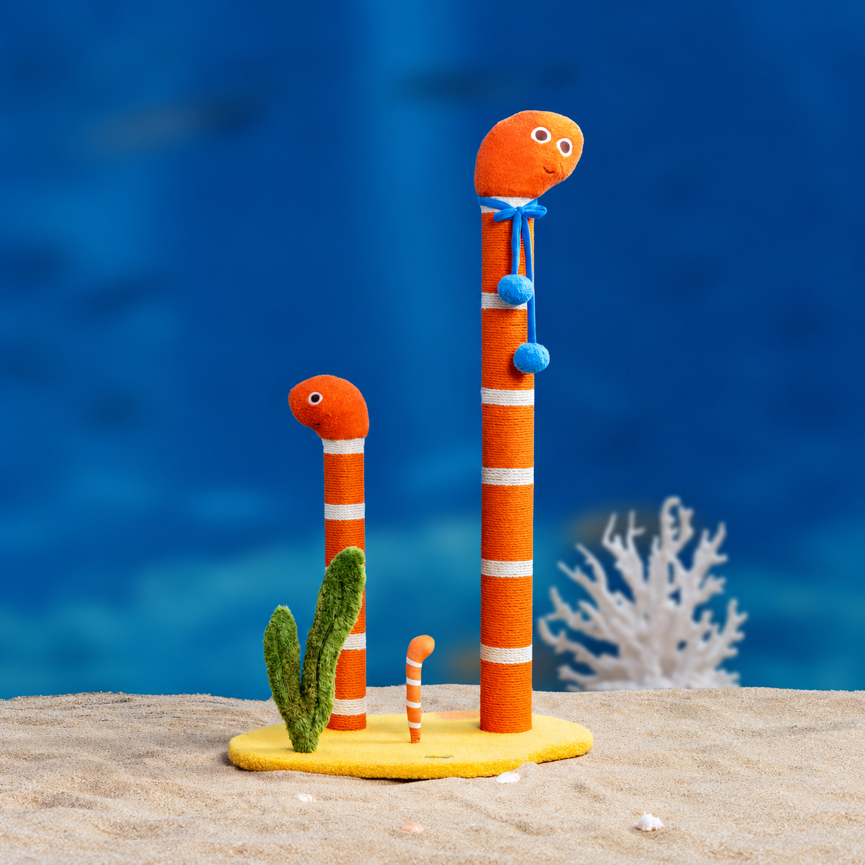Playful Garden Eel Cat Scratching Post