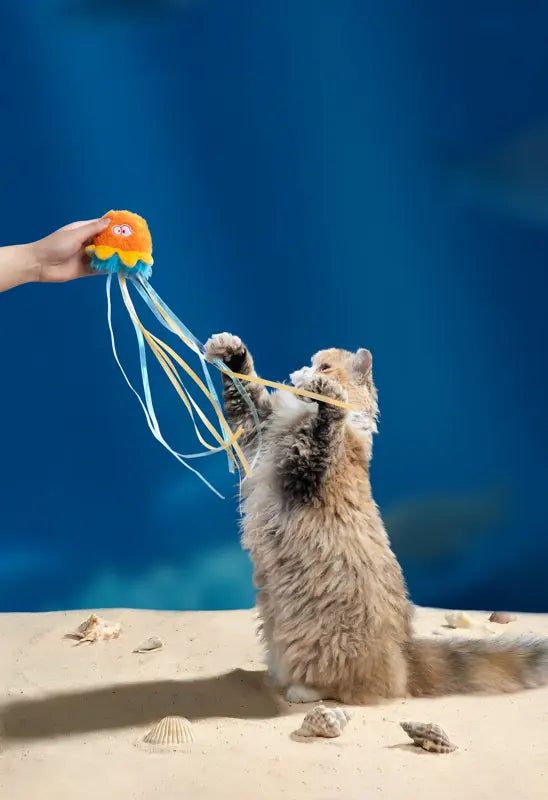 Jingle Bell Jellyfish Cat Toy — photograph 3