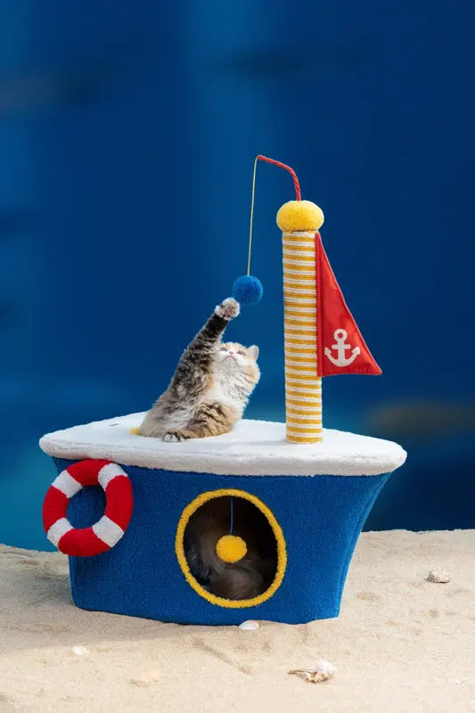 Catch a Wave Sailboat Cat Tree — photograph 4