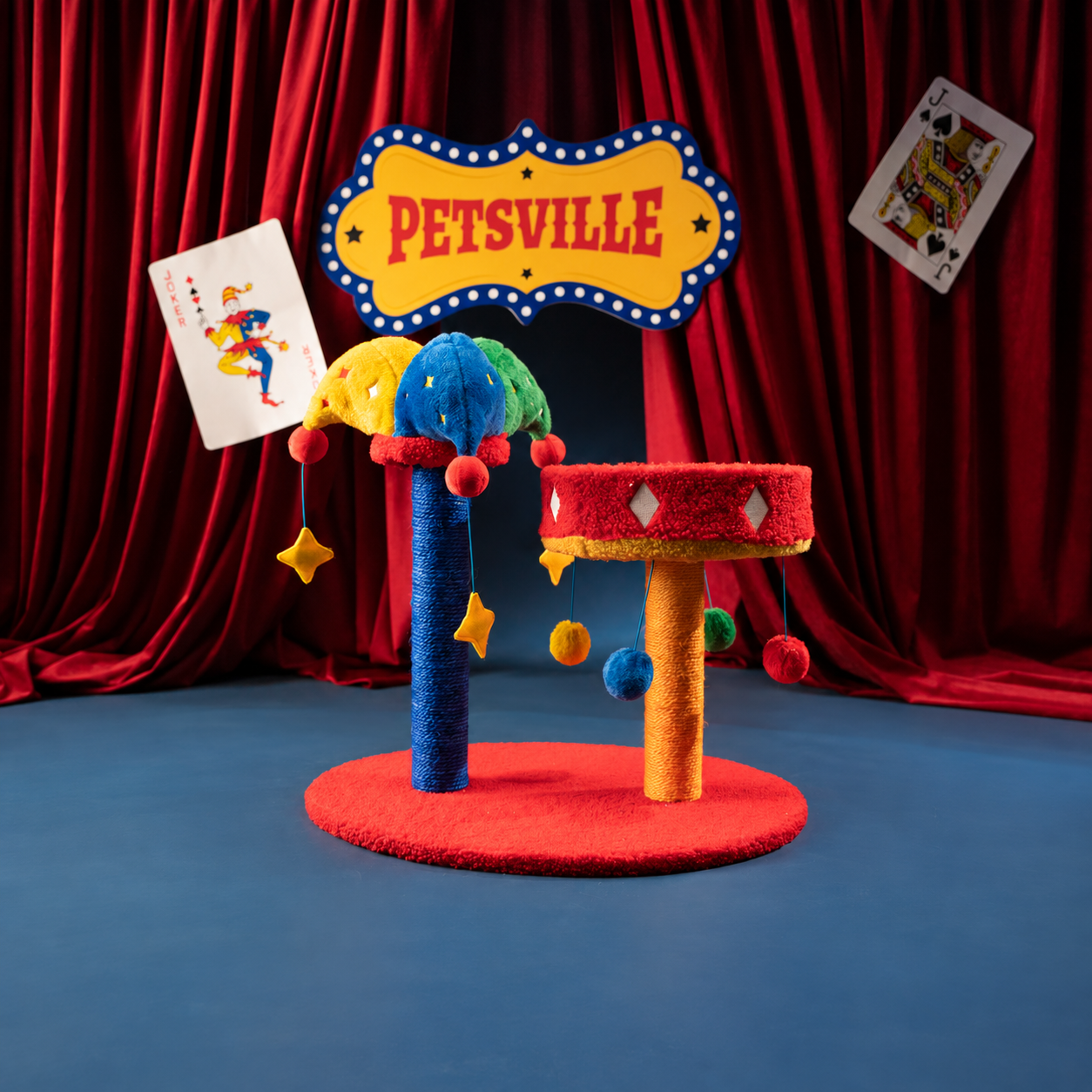 Circus Clown Hat Cat Scratcher House