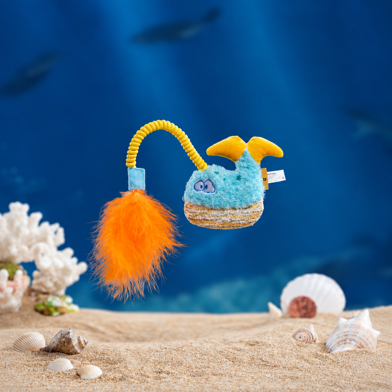 Spring Rope Lanternfish Cat Teaser Toy